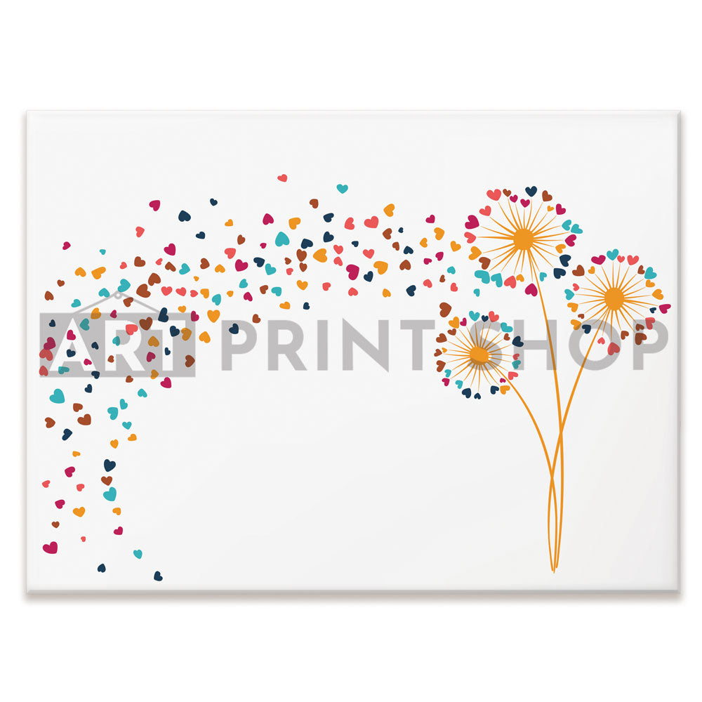 Dandelion Hearts Canvas Print