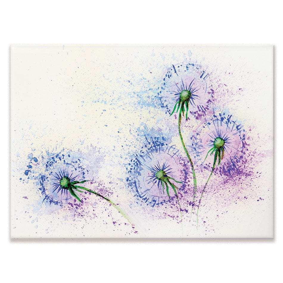 Dandelions In Blue And Purple Canvas Print wall art product Valenty / Shutterstock