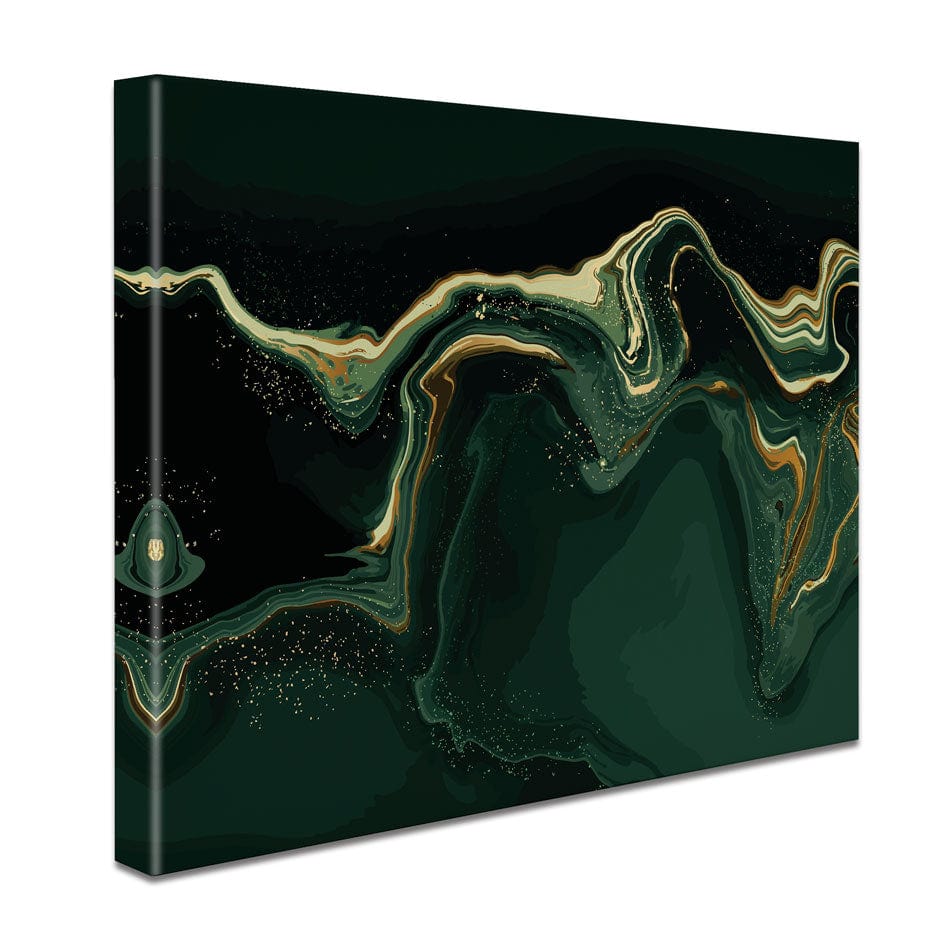 Dark Marbled Emerald Canvas Print wall art product Net Vector / Shutterstock