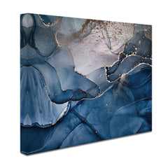 Dark Blue Marble Canvas Print