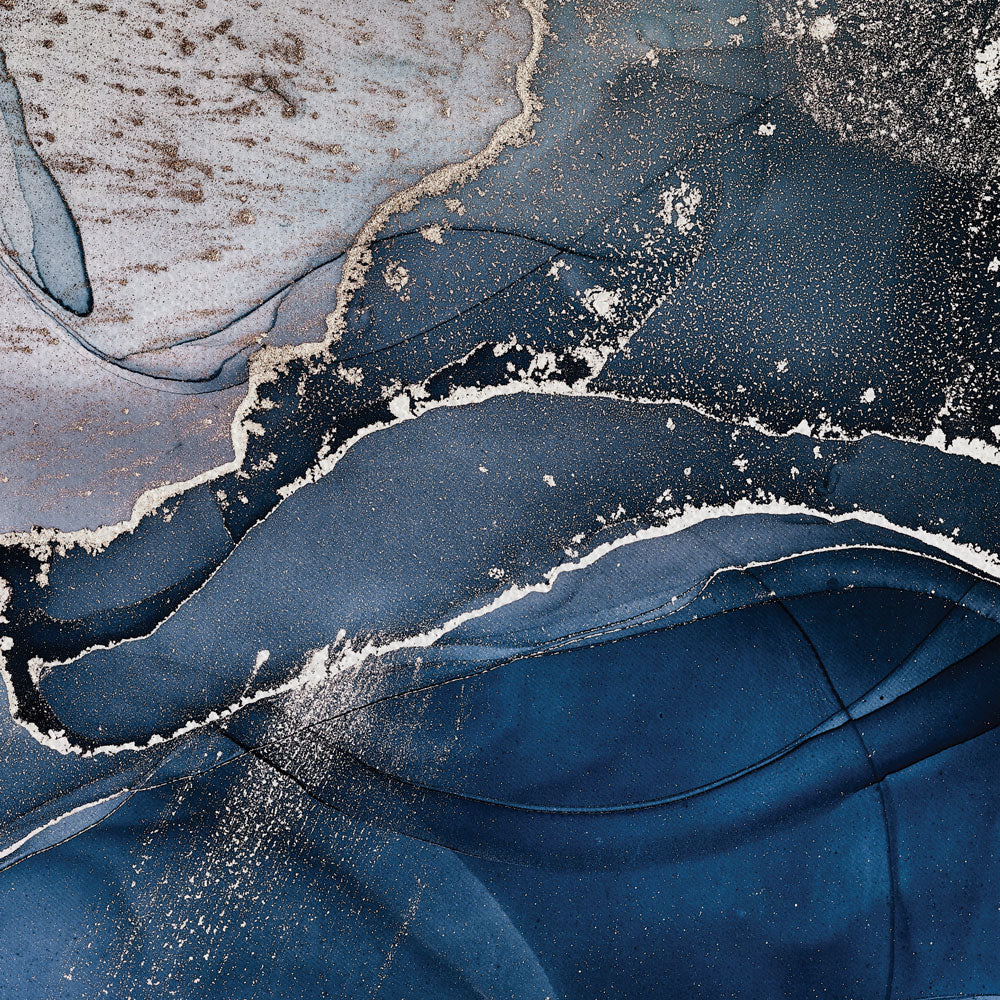 Dark Blue Marble Canvas Print