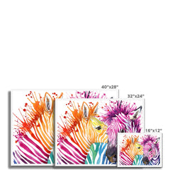 Watercolour Zebra Framed Print