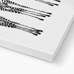 Line Of Zebras Canvas Print