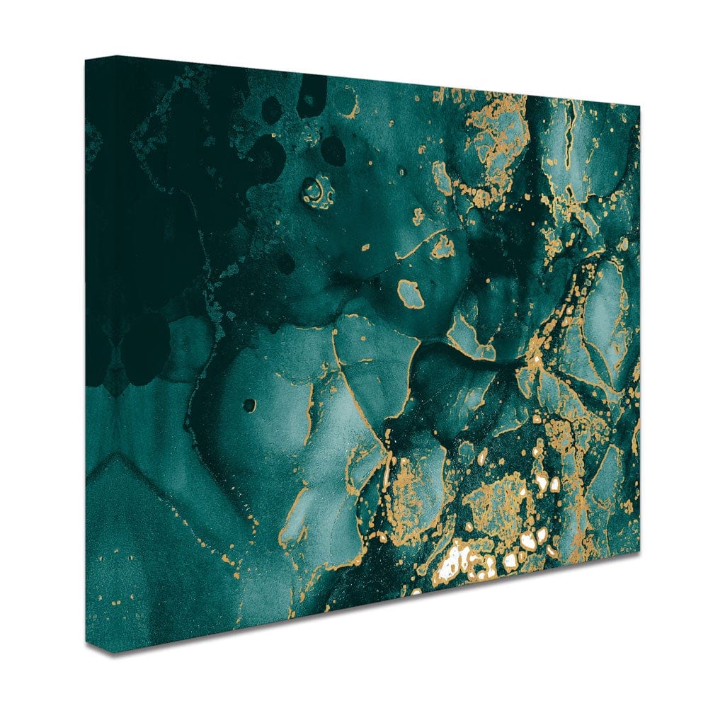 Deep Green Marble Canvas Print wall art product Seamless Watercolor / Shutterstock