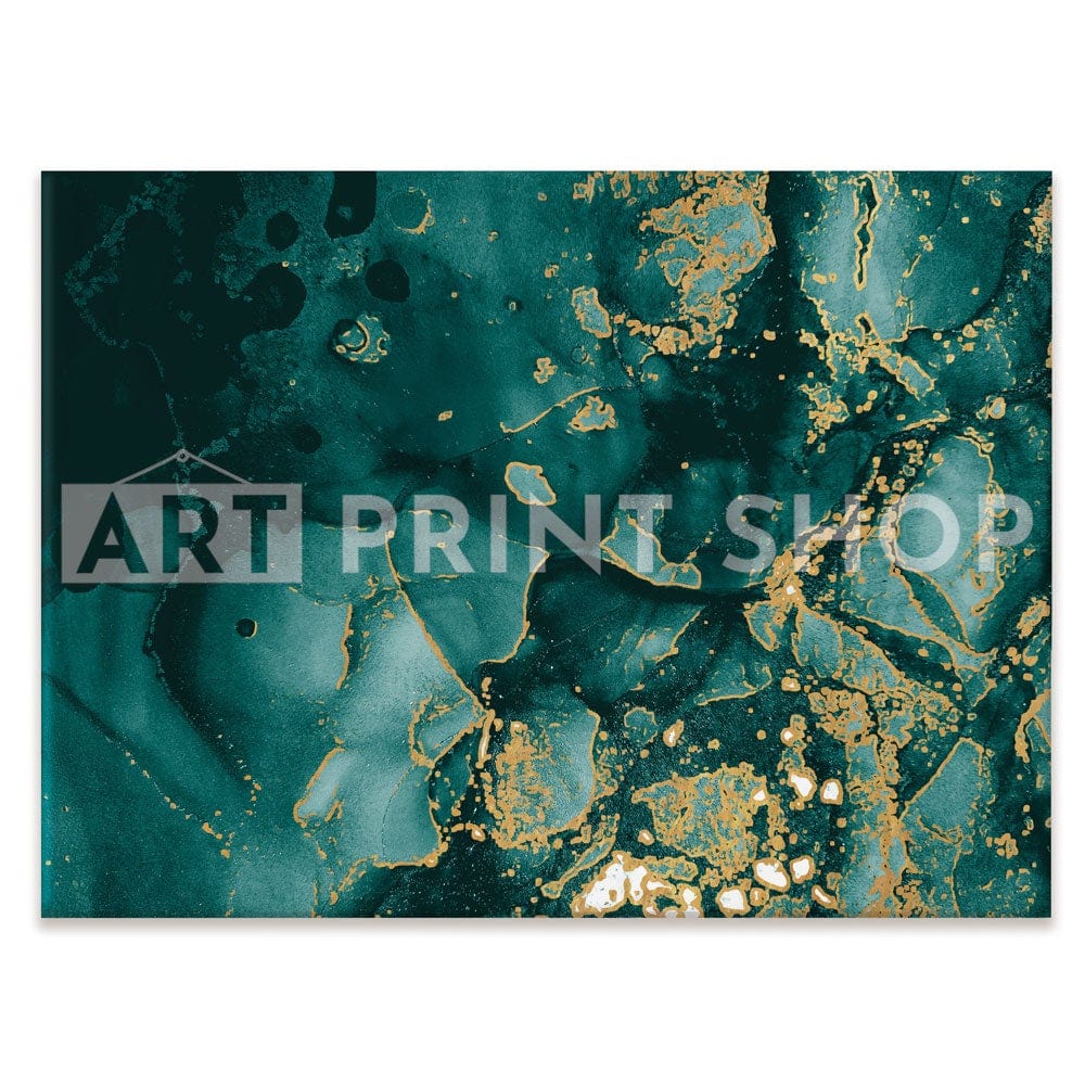 Deep Green Marble Canvas Print wall art product Seamless Watercolor / Shutterstock