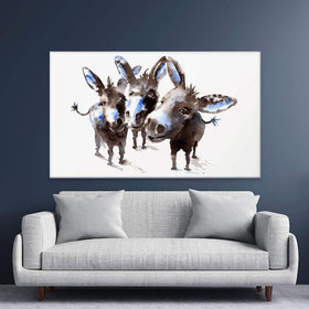 Donkey Meeting Canvas Print wall art product IlonaWinter / Shutterstock