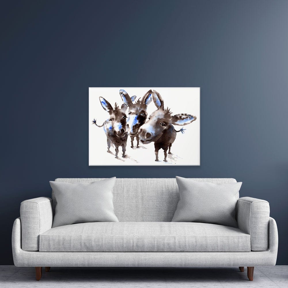 Donkey Meeting Canvas Print wall art product IlonaWinter / Shutterstock
