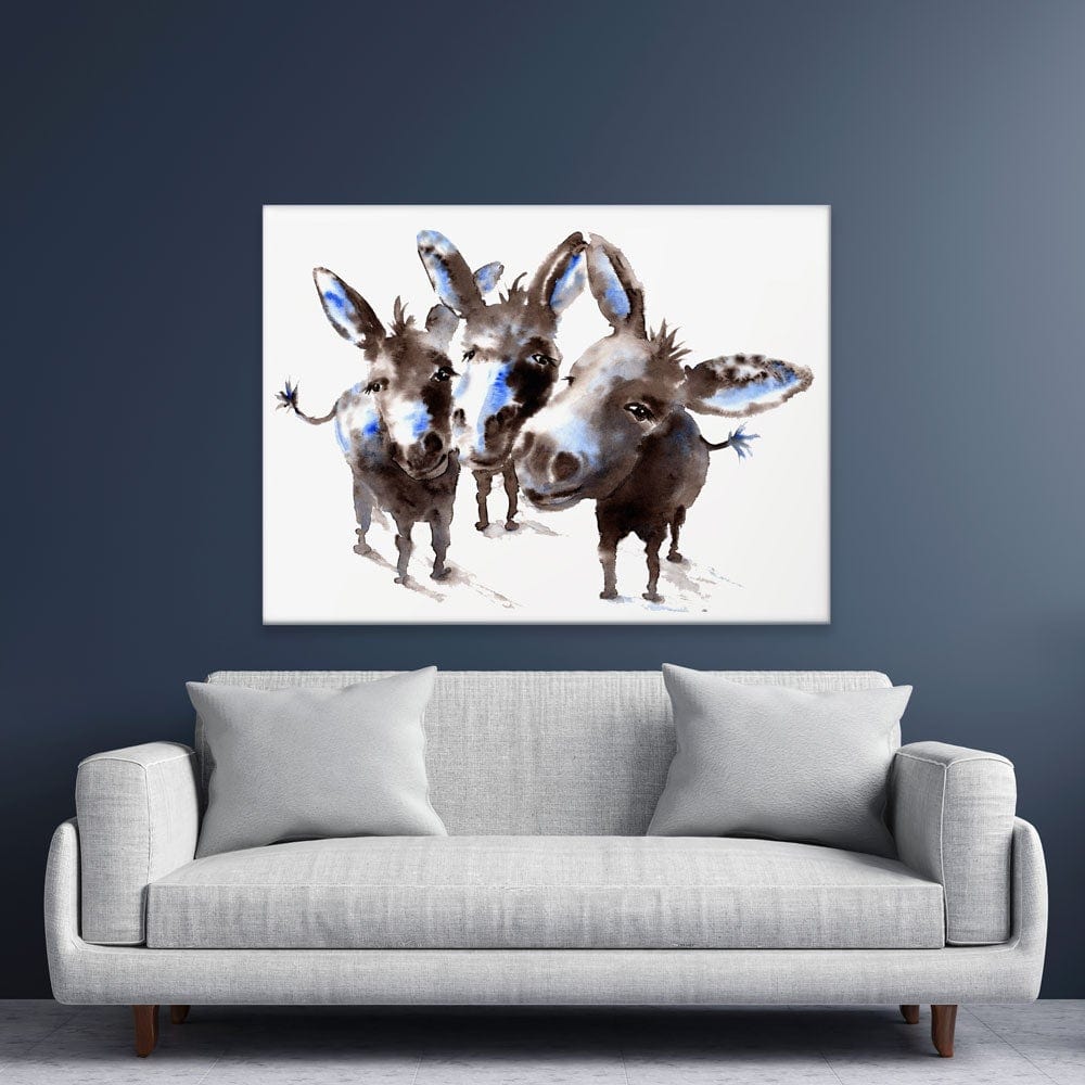 Donkey Meeting Canvas Print wall art product IlonaWinter / Shutterstock