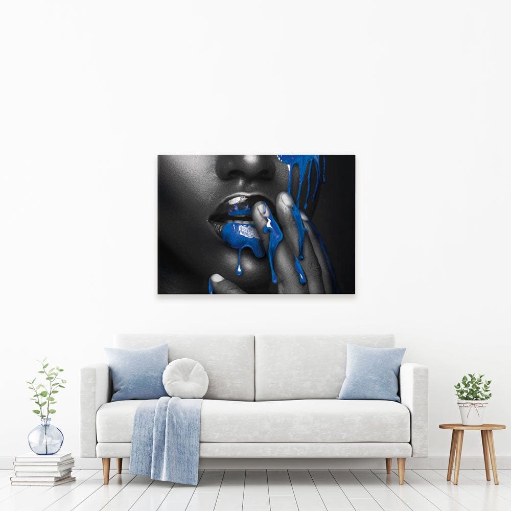 Dripping Blue Canvas Print wall art product H Cleary / Independent