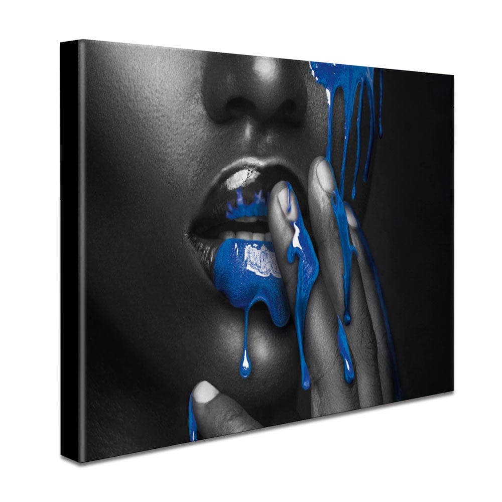 Dripping Blue Canvas Print wall art product H Cleary / Independent