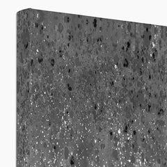 Grey And White Hearts Splatter Canvas Print
