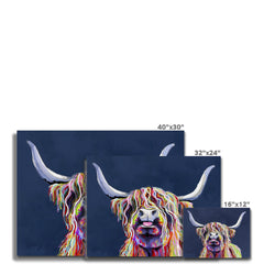 Cheeky Coo In Navy Blue Canvas Print