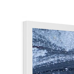Navy Marble Framed Print