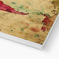 Colourful Vintage World Map Canvas Print