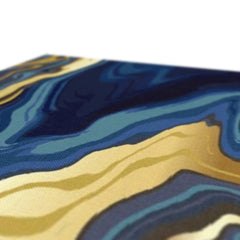 Vibrant Navy Marble Canvas Print
