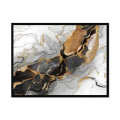 Grey Marble Landscape Framed Print