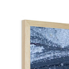 Navy Marble Framed Print
