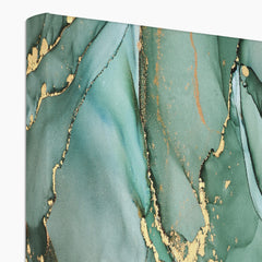 Green Marble Tones Canvas Print