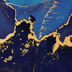 Electric Blue Marble Canvas Print