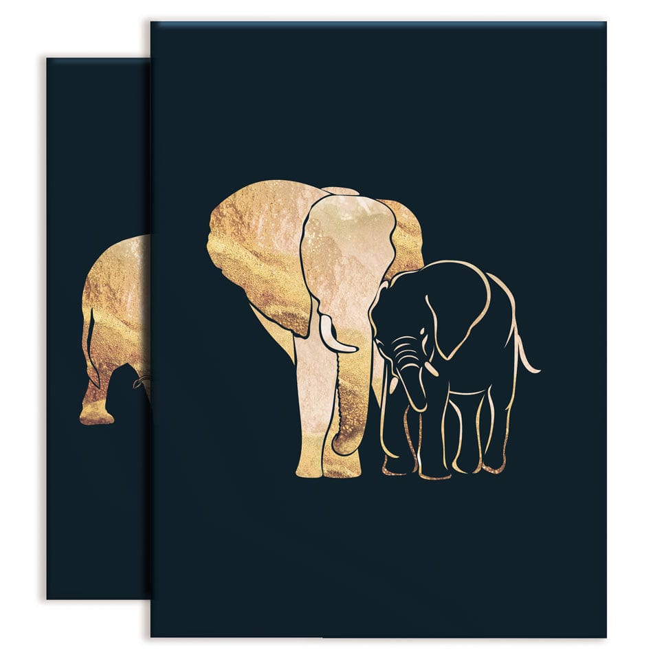 Elephants Embrace Duo Canvas Print wall art product Sarah Manovski