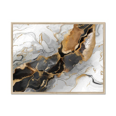 Grey Marble Landscape Framed Print
