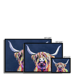 Cheeky Coo In Navy Blue Framed Print