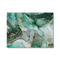 Green Marble Tones Canvas Print