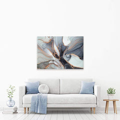 Fifty Shades Of Grey Marble Canvas Print