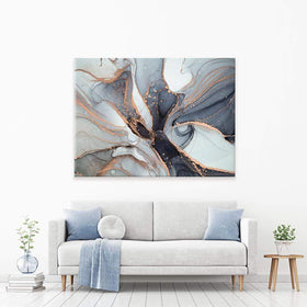 Fifty Shades Of Grey Marble Canvas Print
