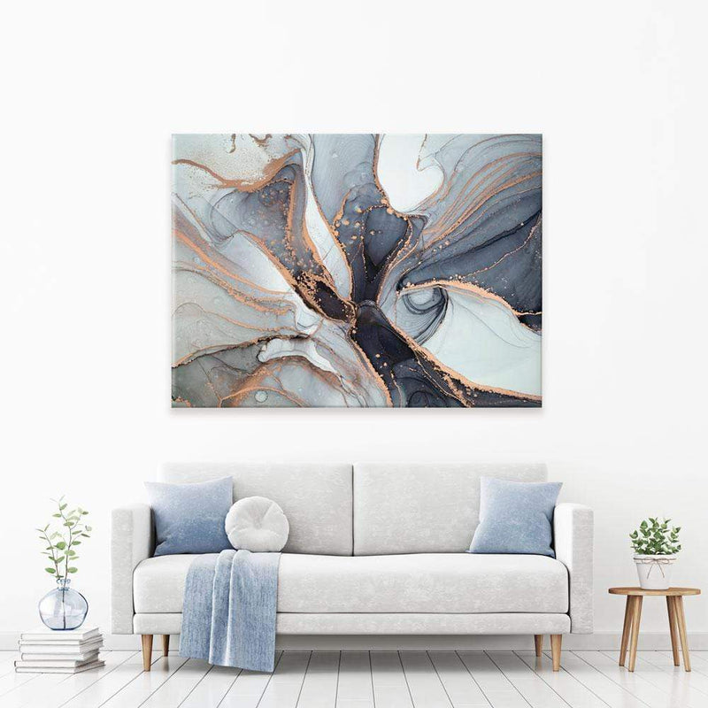 Fifty Shades Of Grey Marble Canvas Print