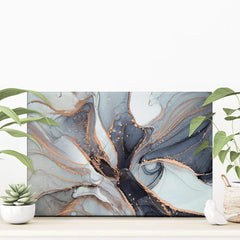 Fifty Shades Of Grey Marble Canvas Print