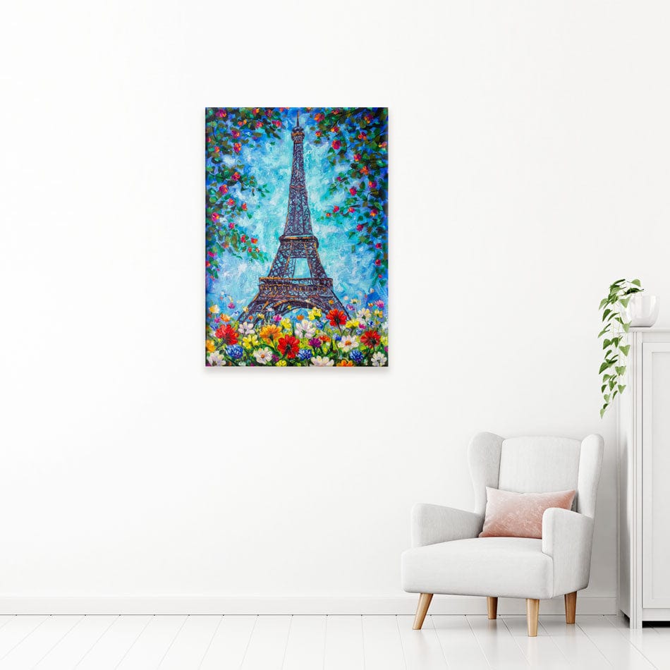 Floral Eiffel Tower Canvas Print wall art product Valery Rybakow / Shutterstock