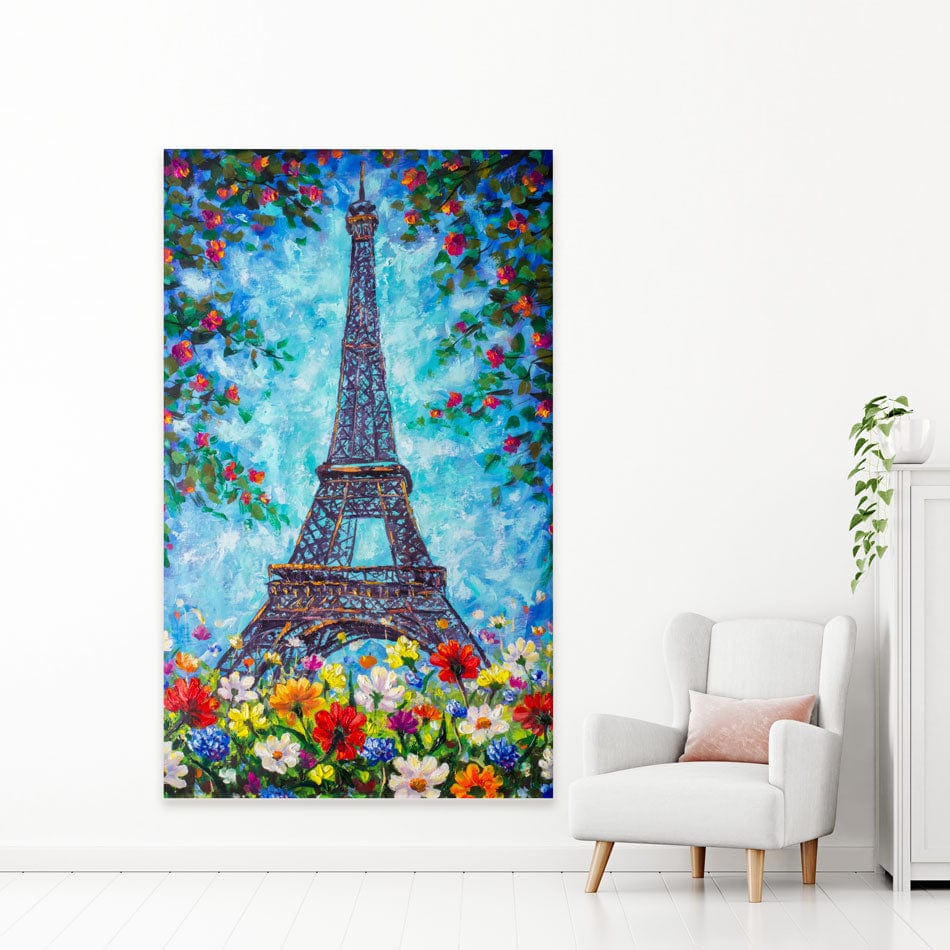 Floral Eiffel Tower Canvas Print wall art product Valery Rybakow / Shutterstock