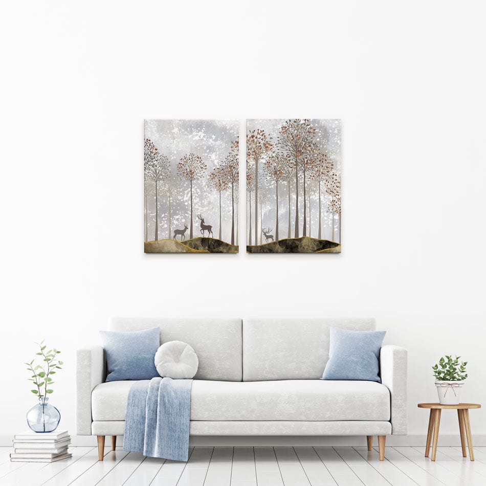 Forest Deer Canvas Print wall art product 3d artwork wallpaper / Shutterstock
