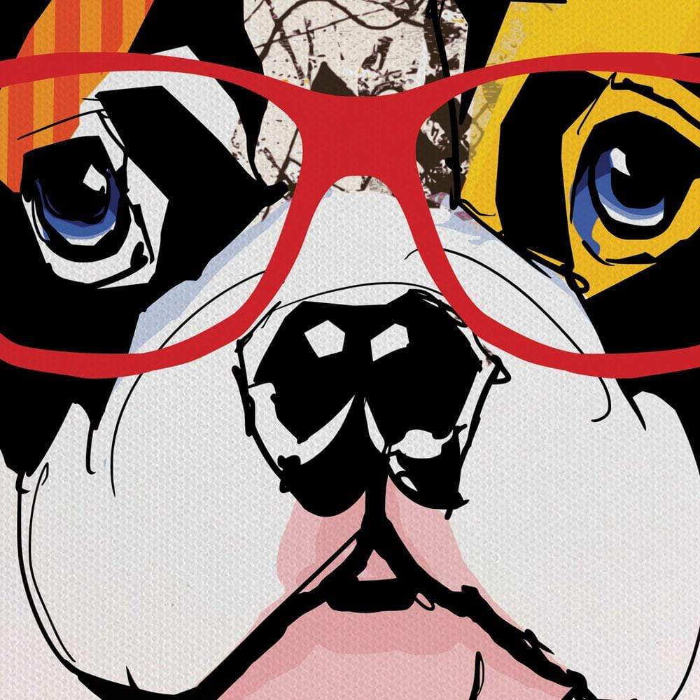 French Bulldog Wearing Glasses Canvas Print wall art product isaxar / Shutterstock