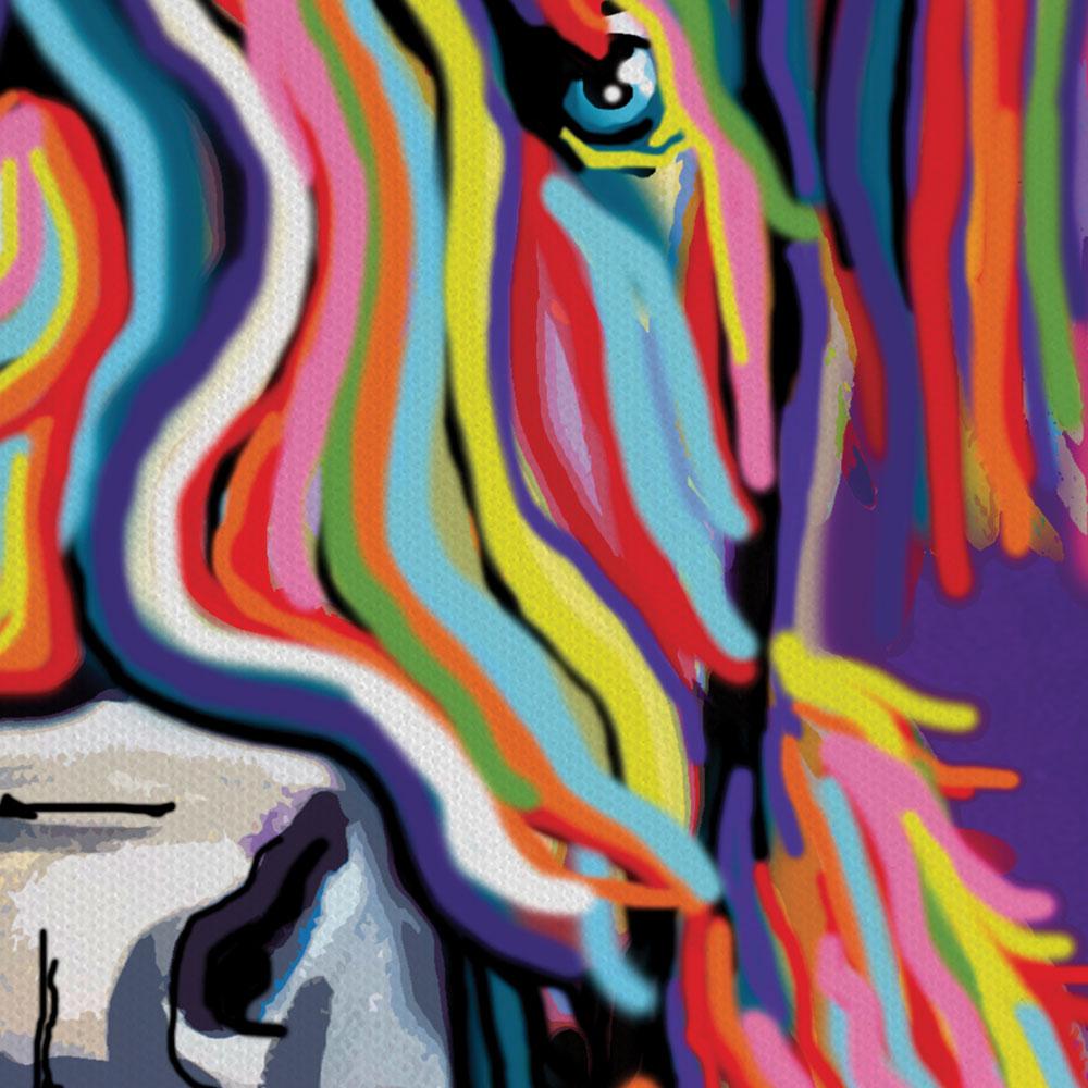 Funky Coloured Cow Canvas Print wall art product Independent