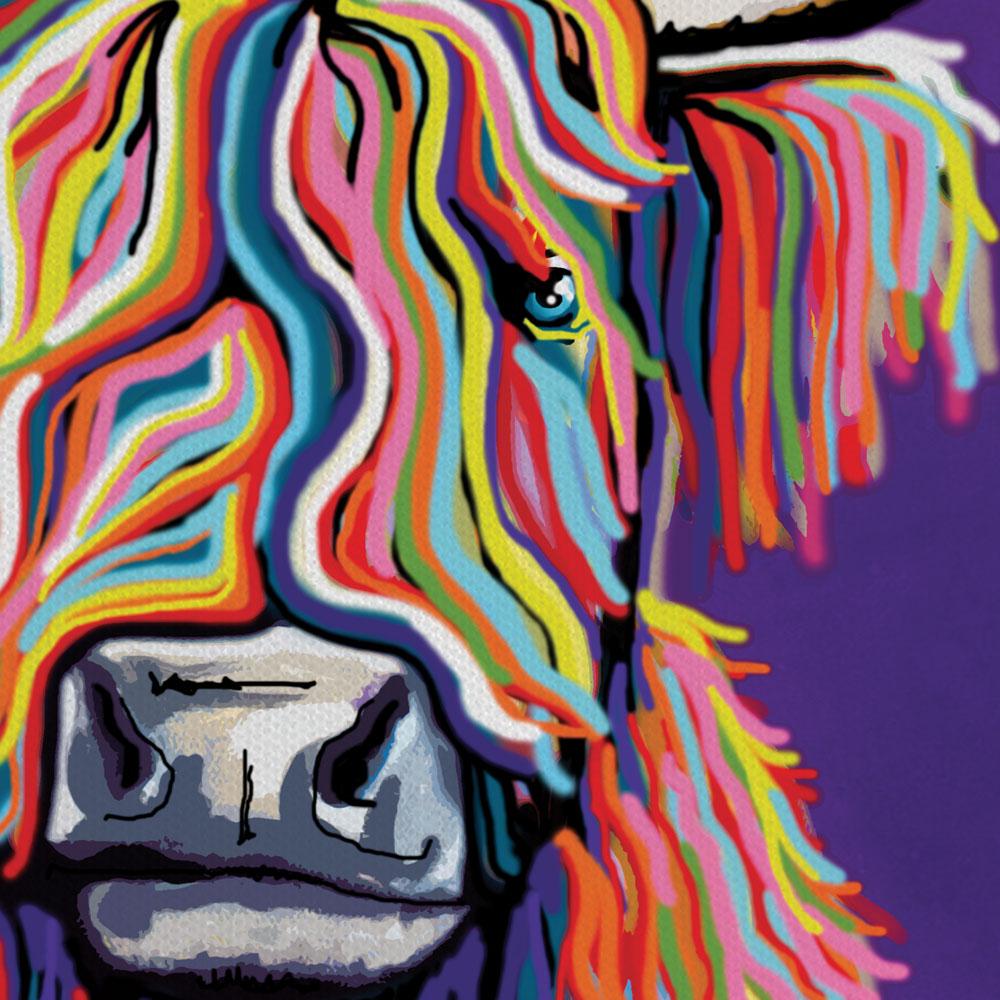 Funky Cow Canvas Print wall art product Independent