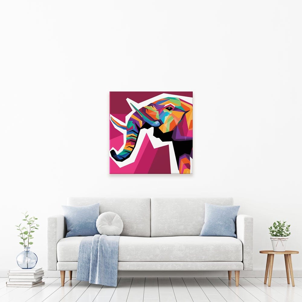 Funky Pop Art Elephant Canvas Print wall art product Zero05Ard / Shutterstock