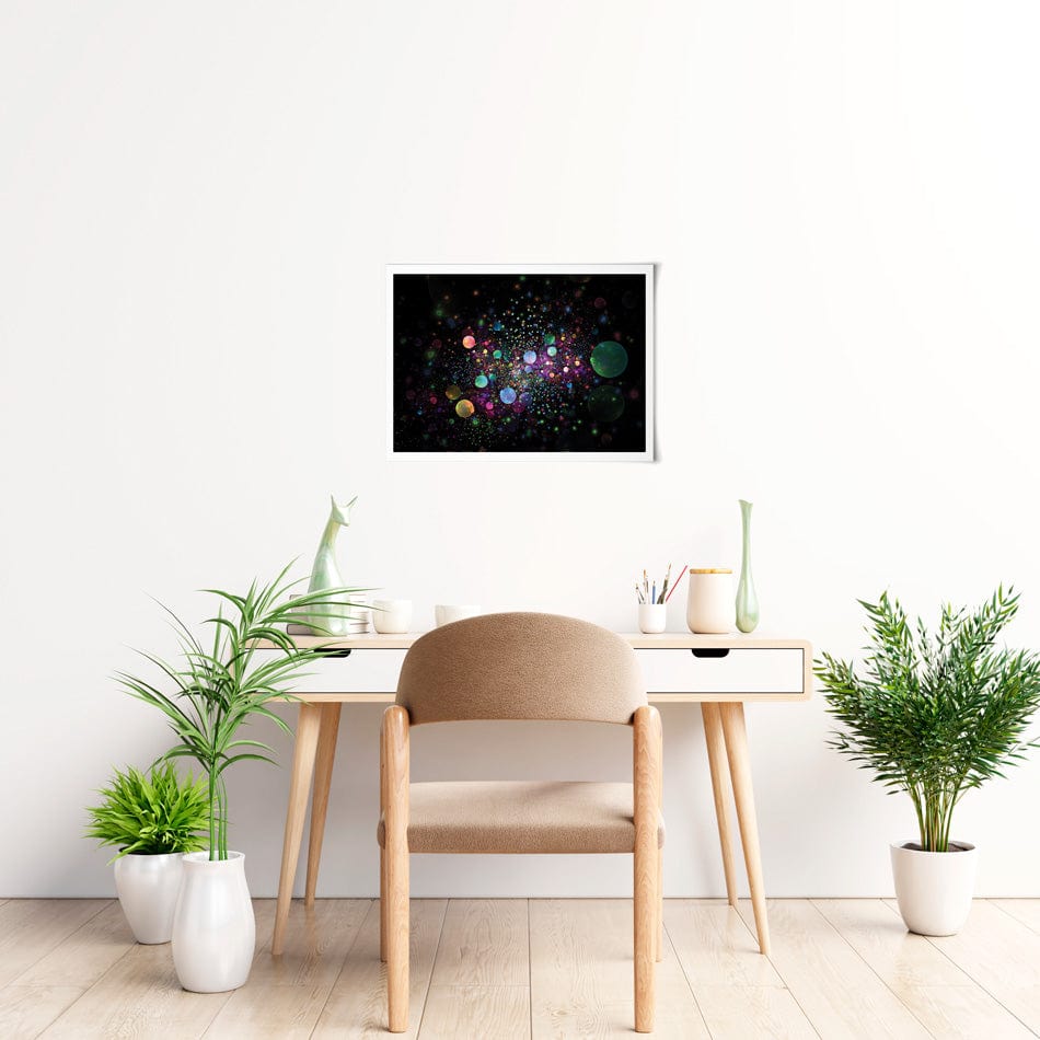 Glowing Raindrops Art Print wall art product Klavdiya Krinichnaya / Shutterstock