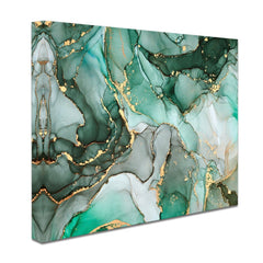 Green Marble Tones Canvas Print