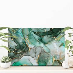 Green Marble Tones Canvas Print