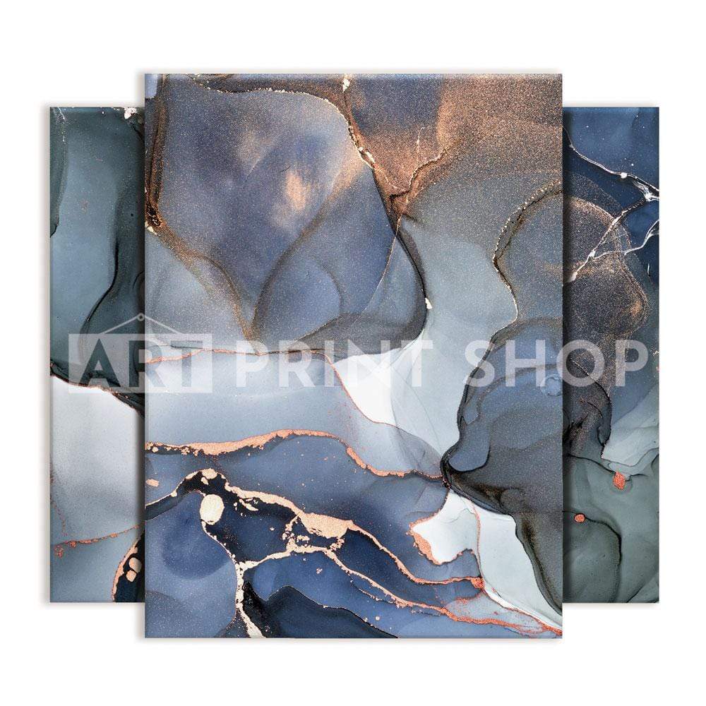 Grey And Blue Marble Trio Canvas Print wall art product djero.adlibeshe yahoo.com / Shutterstock