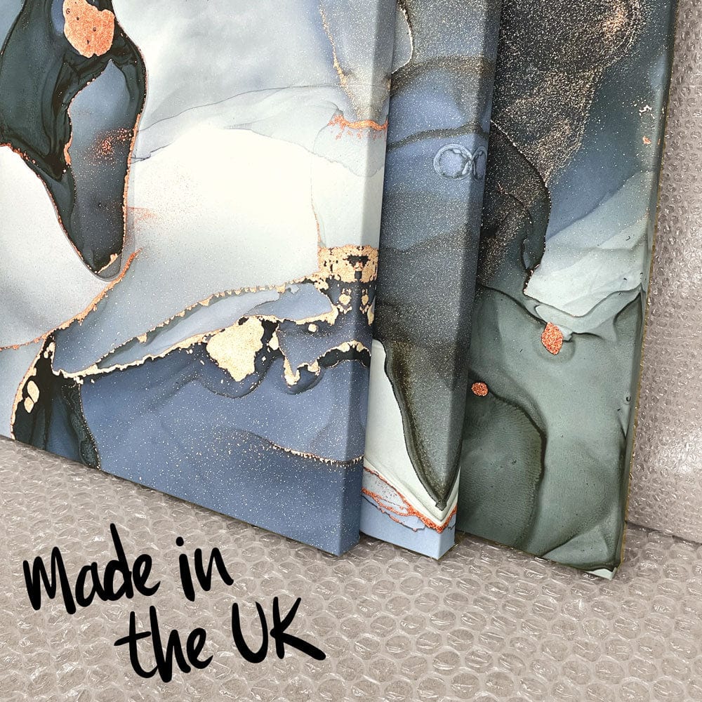 Grey And Blue Marble Trio Canvas Print wall art product djero.adlibeshe yahoo.com / Shutterstock