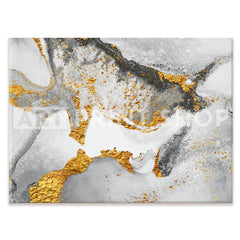 Grey And White Marble Canvas Print