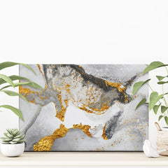 Grey And White Marble Canvas Print