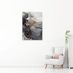 Grey Marble Tones Canvas Print