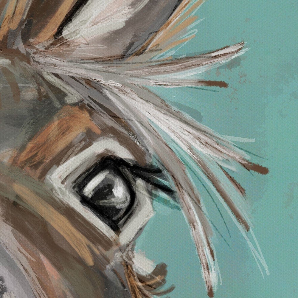 Happy Donkey Square Canvas Print wall art product D MOSCONI / INDEPENDENT