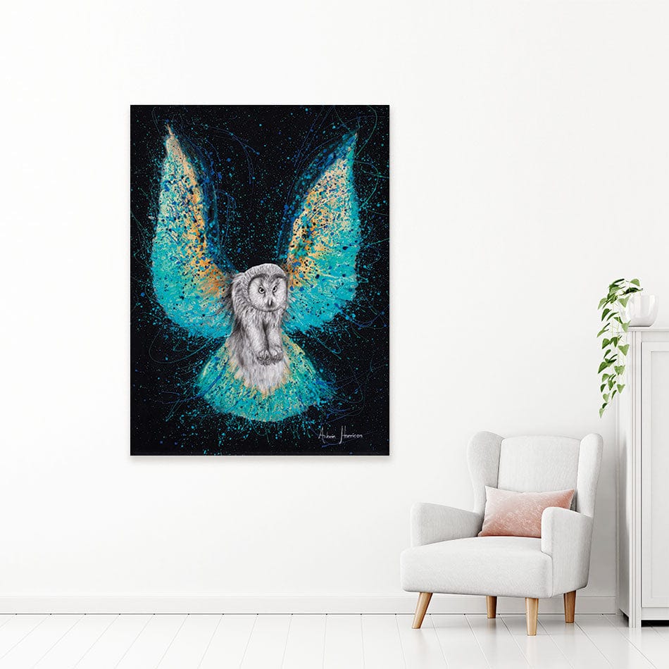 Illuminated Night Owl Canvas Print wall art product Ashvin Harrison