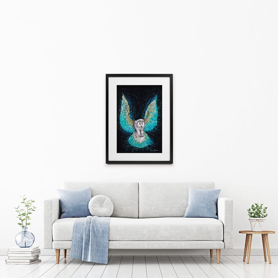 Illuminated Night Owl Framed Art Print wall art product Ashvin Harrison