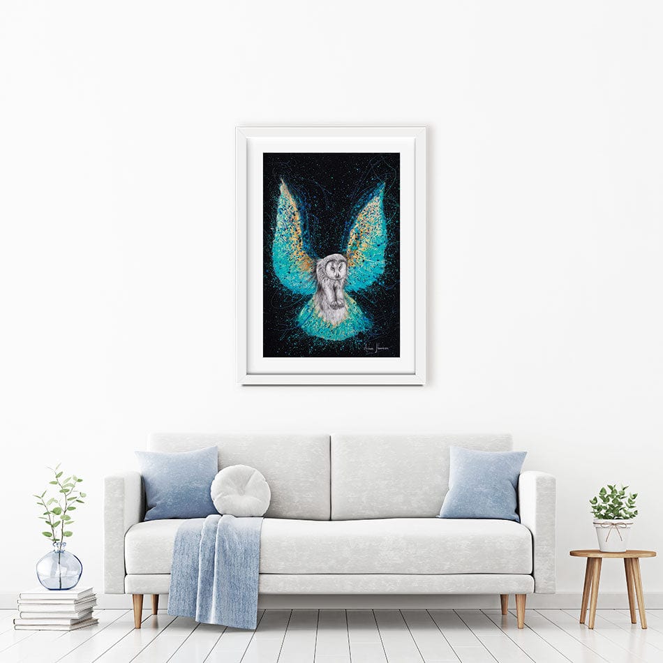 Illuminated Night Owl Framed Art Print wall art product Ashvin Harrison
